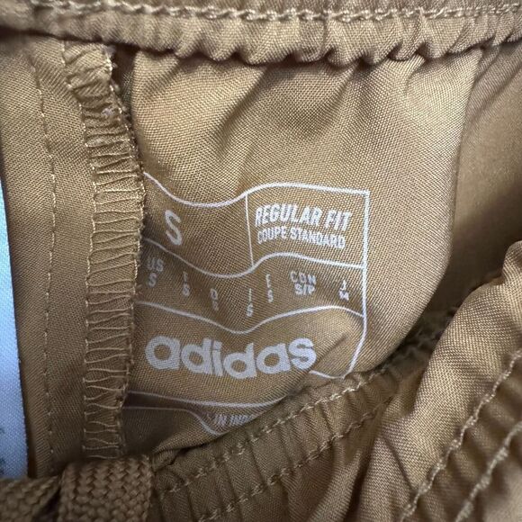 Adidas Trio League Soccer Woven‎ Pants Men's S Gold White Stripe Pockets - Picture 3 of 7